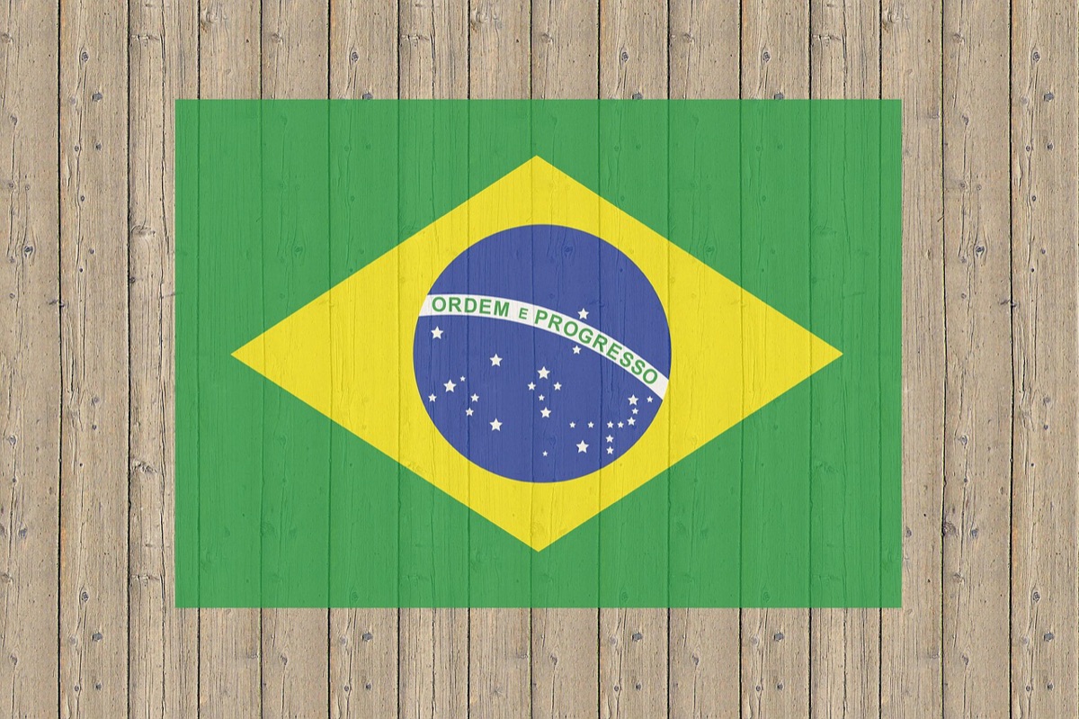 Drapeau du Brésil stylisé pour le gaming