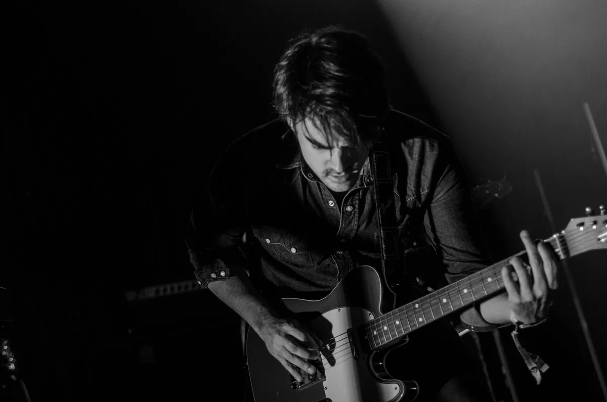 guitar, guitarist, man, music, musical instrument, musician, performance, person, string instrument, black and white, monochrome, guitar, guitar, guitar, guitar