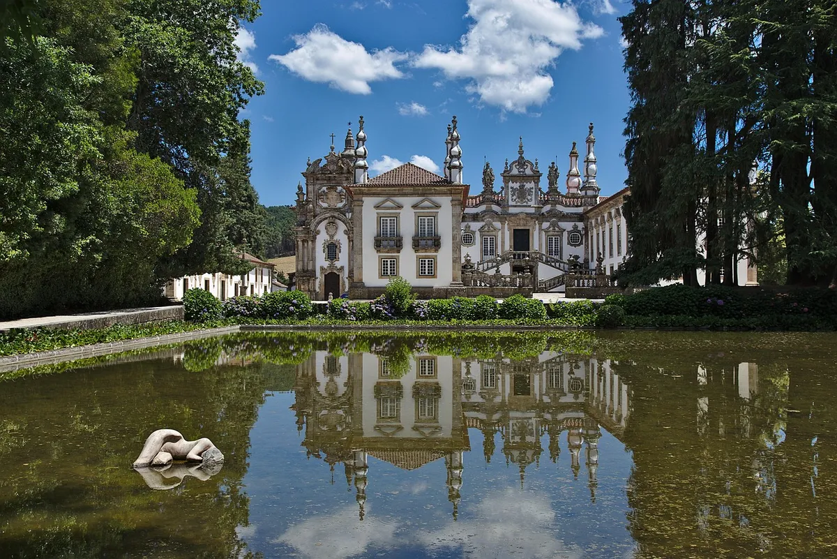villa, pond, casa de mateus, reflection, portugal, villa, villa, villa, villa, villa, portugal, portugal