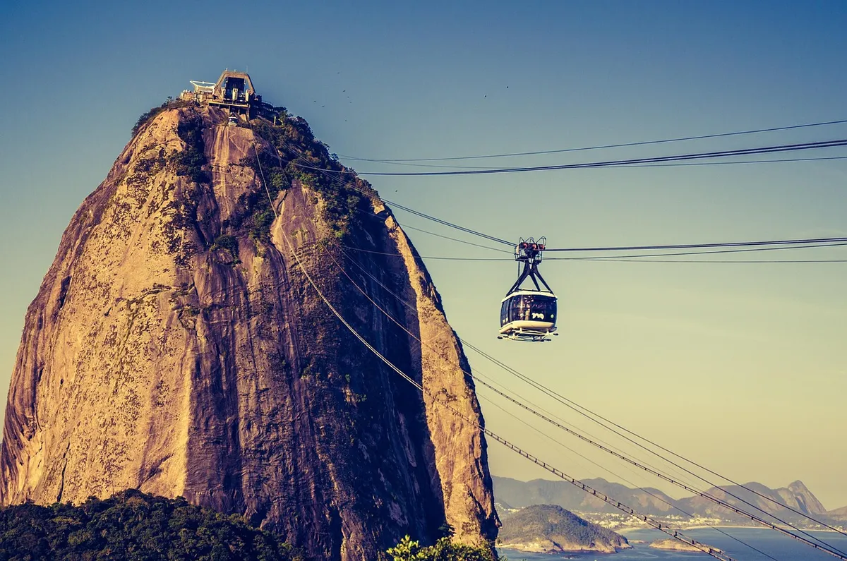 sugarloaf mountain, cable car, mountain, peak, summit, rio de janeiro, brazil, tourist attraction, tourism, landscape, nature, sugarloaf mountain, cable car, ca