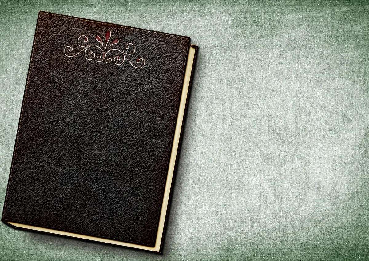 a book, embossing, leather, book cover, front and back covers, closed, leather binding, literature, to study, training, read, to learn, books, studbook, diary,